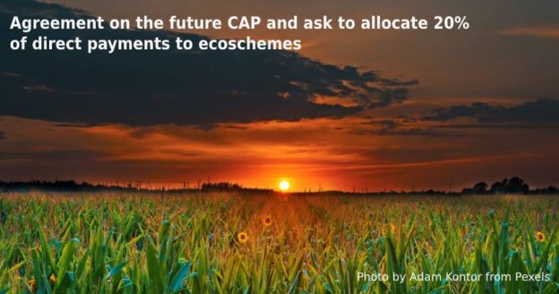 The 27 reach an agreement on the future CAP and ask to allocate 20% of direct payments to ecoschemes
