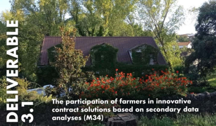 The participation of farmers in innovative contract solutions based on secondary data analyses (M34)